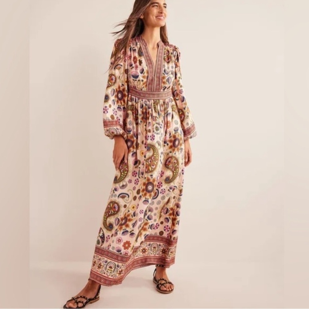 Boden Notch Neck Maxi Dress, Womens Size 14R